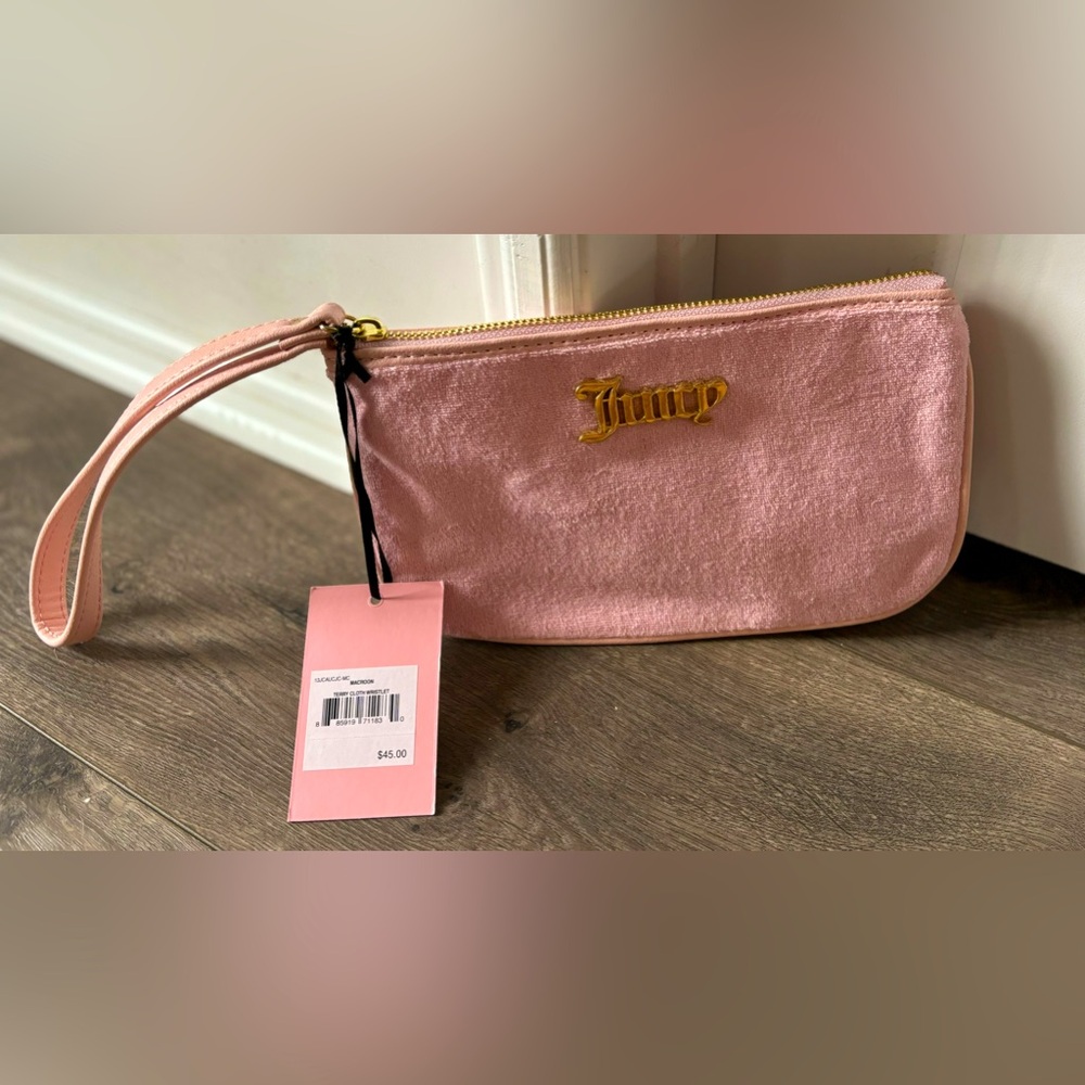 Juicy Couture pink Terry Cloth Wristlet (Macroon)